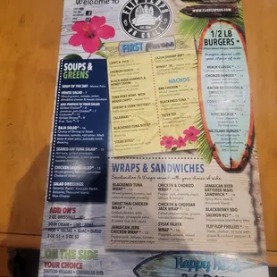 Very good menu