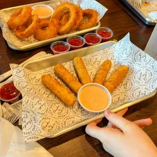 Cheese Sticks &amp; Onion Rings