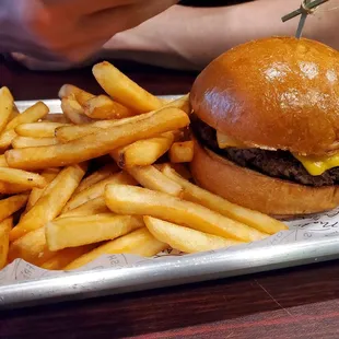 Our sons Plain Jane cheeseburger ...just the way he likes it!