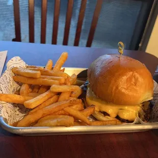 Cheeseburger Meal and Fries