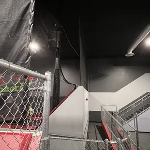 The open netting is where a young child can fall over 12 feet