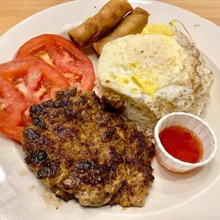 Longsilog Garlic Rice Plate