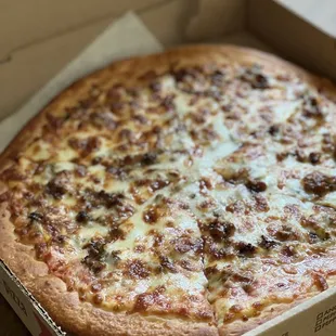 a pizza in a box