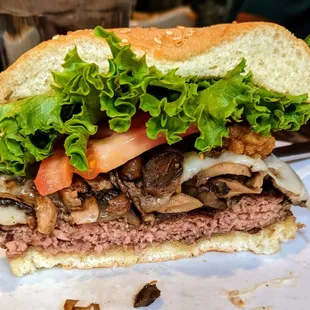 Mushroom Swiss Burger