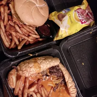 pepperoni pizza from SLICE use to be my fav spot until I trying the Philly cheese steak.The Mr ordered The Boss