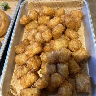 Huge pan of tater tots