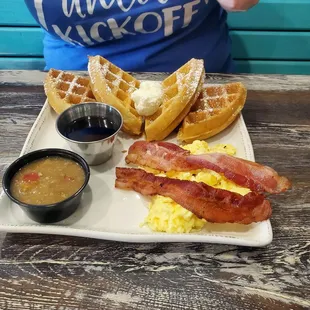 food, waffles