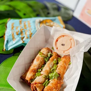 Jumbo bacon cheeseburger lumpia