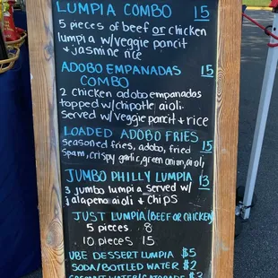 Texted menu...thanks!