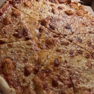 Large hand-tossed cheese pizza