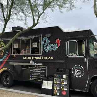  food truck parked in a parking lot