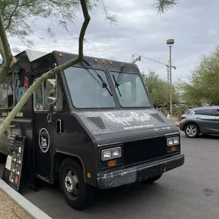  food truck parked in a parking lot