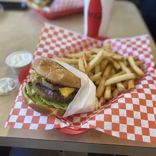 Bacon Cheeseburger and Regular Fries