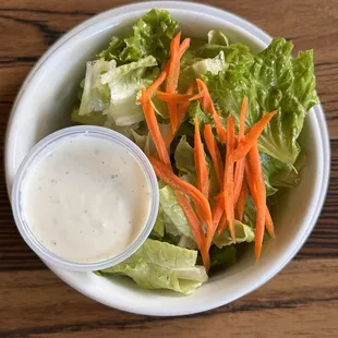 Best housemade ranch! Side salad with ranch dressing is a must for us!