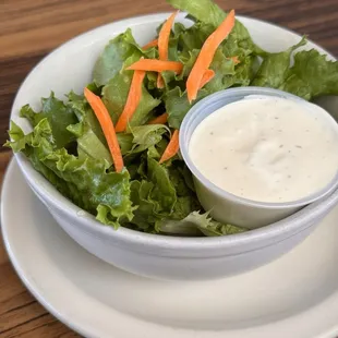 Side salad - housemade ranch dressing is the best!  Don&apos;t sleep on it!  Soooo good!