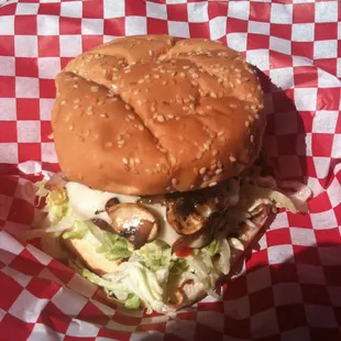 Mushroom Swiss Burger