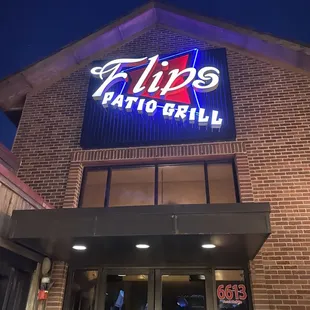 the front of the restaurant