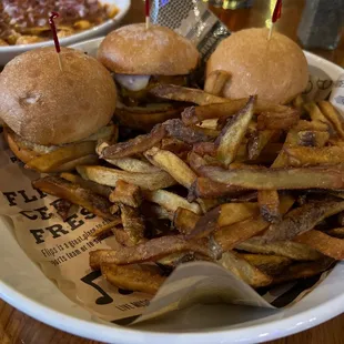 Sliders with fries!