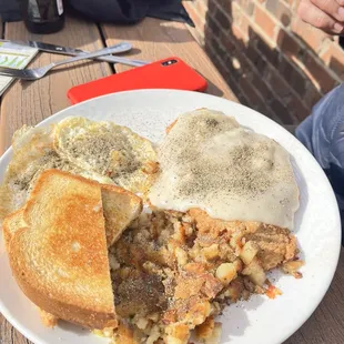 Chicken fried steak and egg