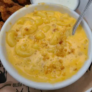 Mac &amp; cheese(bacon comes in it)