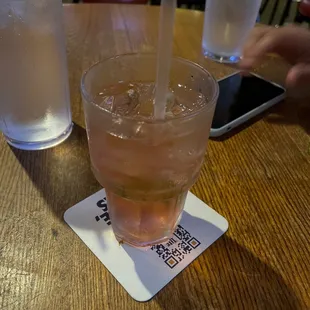 Tito&apos;s Vodka water with a splash of cranberry!