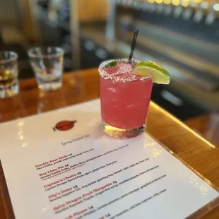 Spicy Dragonfruit Margarita