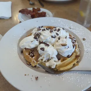 My birthday extravaganza waffle at Flipside grill!