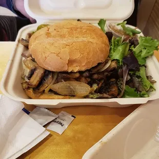 Shrooms and swiss burger