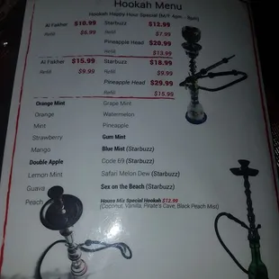 Hookah prices