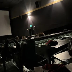 Awesomely comfy recliners with awesomely handy built in TV trays. And beer.