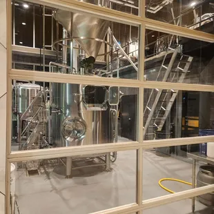 Brewery inside producing beer
