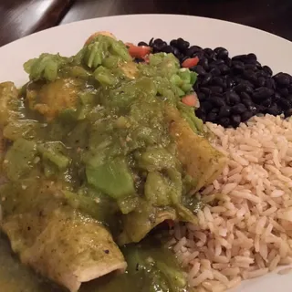 Green Chile Chicken Enchiladas