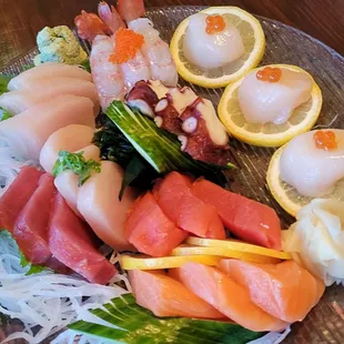 The sashimi was really fresh.