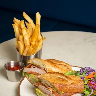 Our Chipotle Bacon Club with a side of fries!