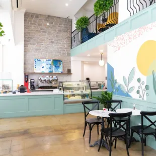 the interior of a coffee shop