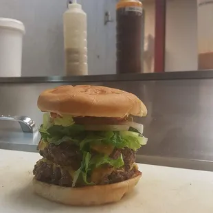Double Up Bama Burger it's a lot of burger but still affordable.