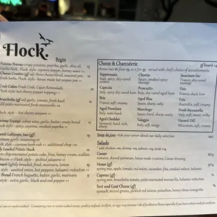 Menu front