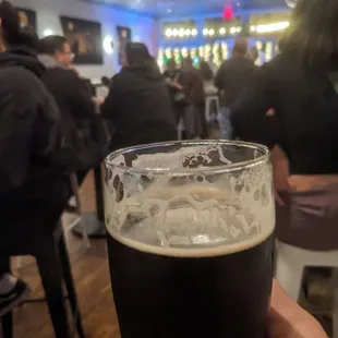 Trying the dark Always Twilight brew while listening to Two Ukeladies play.