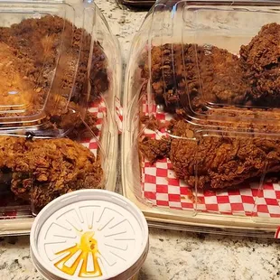 This picture is deep-fried turkey. Picked up at 7 am. Outstanding full flavored moist boneless breast.