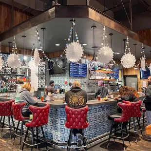 customers at the bar