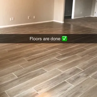 New tile floor in my living room