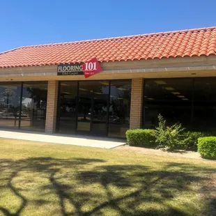 the front of the building