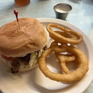 Mushroom Swiss with Onion Rings