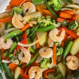 Stir fry shrimp /