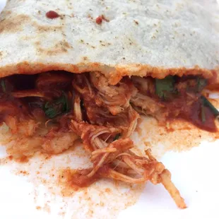 Empanada innards shot