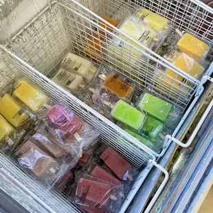 a variety of soaps