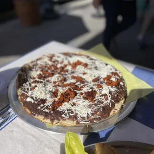Tlayuda de Choriqueso. One of the most delicious things I've tasted in a while!