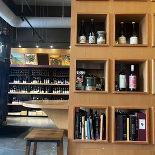 Seating area near the library