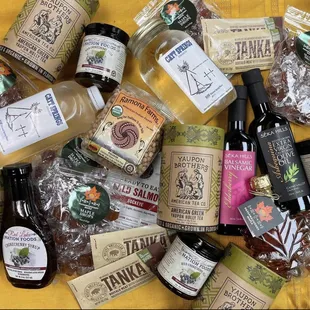 A selection of products available in store from Indigenous-owned businesses
