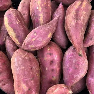 Locally grown sweet potatoes from Acadian Family Farms